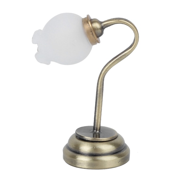 1:12 Dukkehuss Miniatyr Blomformet Bordlampe LED-bordlampe Møbelmodel Legetøj Blomformet Lampskærm