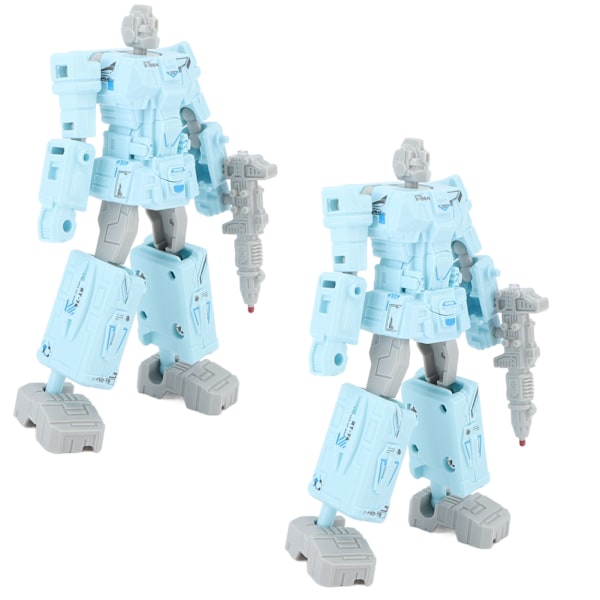 2 stk Transformerende Robotpenn Deformation Robotpenn Demonter Student Study Papirvarer Lys Blå