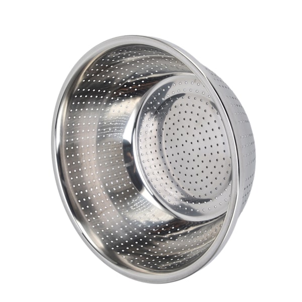 Grönsakstvättkorg Rostsäker multifunktions durkslag i rostfritt stål för kök Hushåll Silver30cm