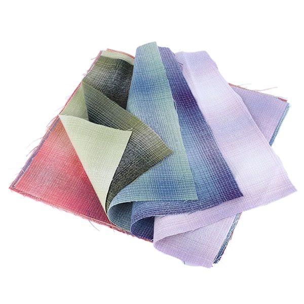 9 stk. Gradient Plaid Stof 20x20cm Håndlavet DIY Blødt Fadebestandigt Quiltstof til Pandehårspunge
