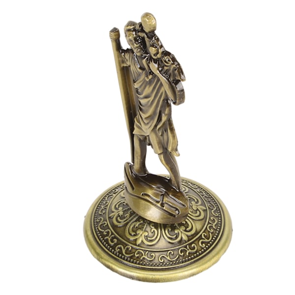 Jesusstaty Olivfärgad 9 cm Hög Stark Legering Stabil Bas Utsökta Detaljer Jesusfigur för Hem Bil Kontor