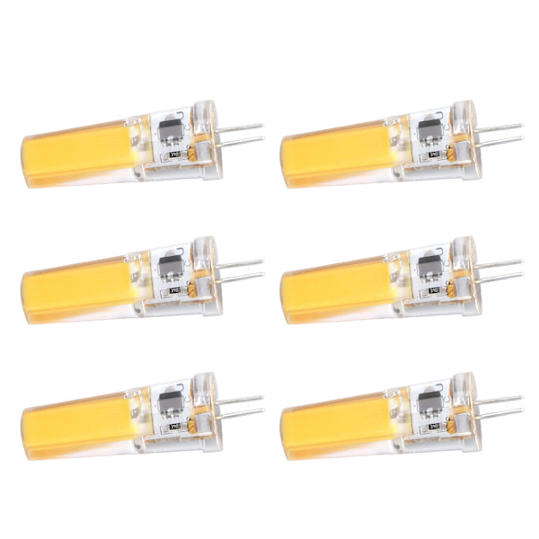 6 kpl G4 LED-lamppuja 9W himmennettävä COB-lamppu 500LM kotiin kattoon maisemakattokruunuvalaisimet 3000K lämmin valo