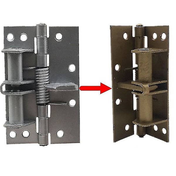 Automatisk dörrstängare i metall med fjäder - silverfärgad