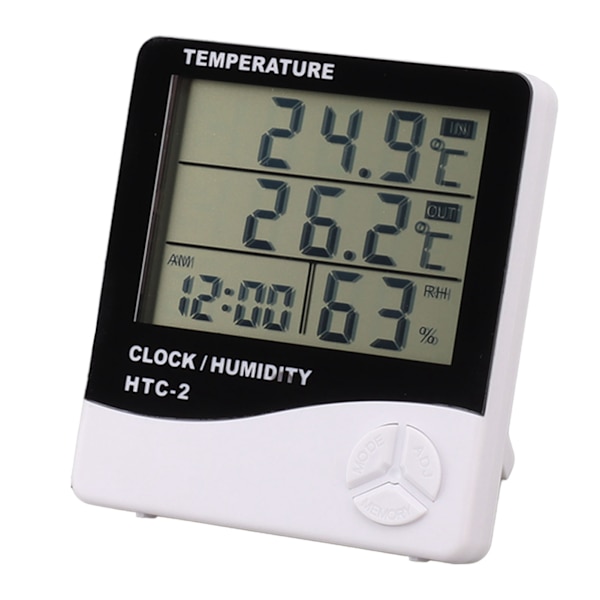 Indendørs Udendørs Termometer Høj Præcision Digital Hygrometer Stor Skærm Display Temperatur Luftfugtighedsmåler