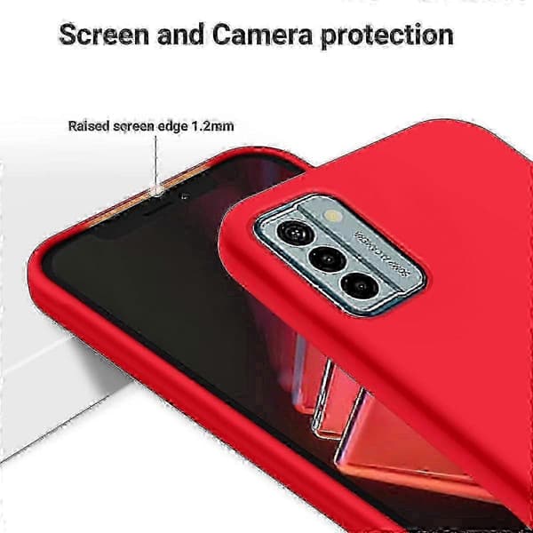 Bedst sælgende flydende silikonecover til Nokia G22_cdb1 Red