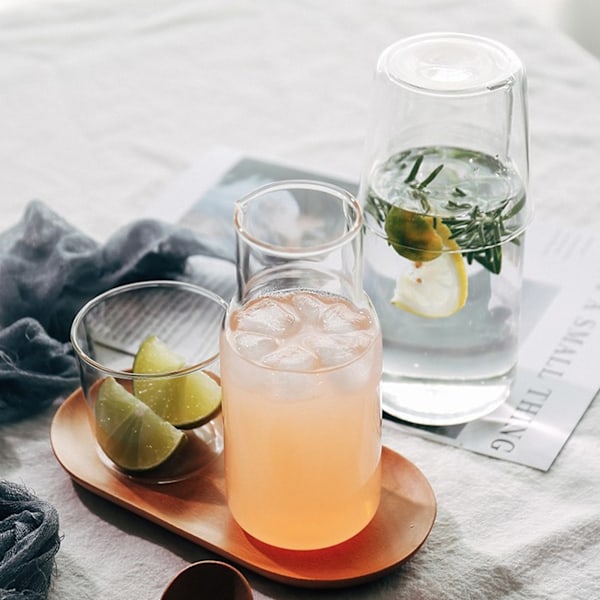 Glaskruka En kopp Set Glas kaffe Mjölkkopp Transparent enkel drickskruka