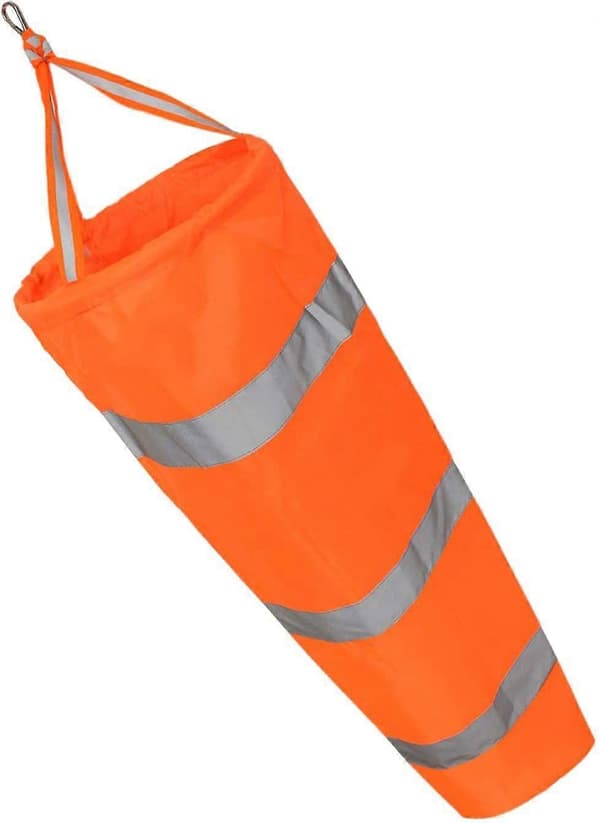 Vindstrumpa med reflexbälte - Väderbeständig nylonvindstrumpa för vindmätning utomhus (76 cm)