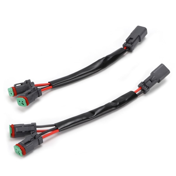 2 stk LED arbeidslys stikkontakt ledningsnett 2-leder 2-pin hann til hunn universal for bil