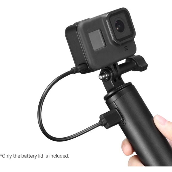 Kamera batteriromdeksel Type-C hurtigutløsende ladeportdeksel kompatibelt med GoPro Hero 8 Black, modell: svart