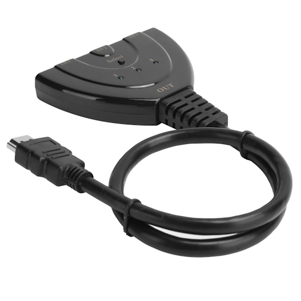 3-inngangs 1-utgangs HD Multimedia Interface-konverter 4K Switch Hub Box Splitter med kabel