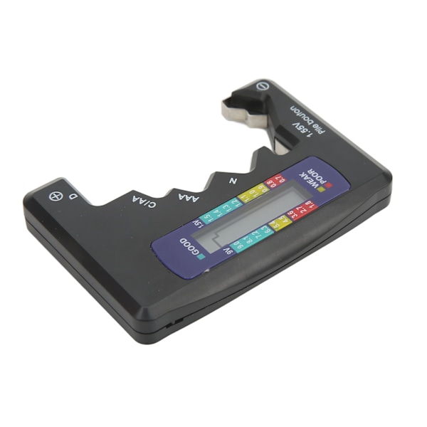 Digital batterikapacitetsmätare Testare Universal D C N AAA AA 9V 1,5V Button Cell Analyzer Svart