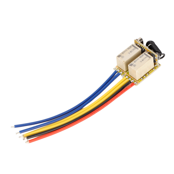 Mini RF 2CH Relæ Switch 433MHz DC3.7‑12V Trådløs Relæ Transmitter og Receiver til Hjemmet