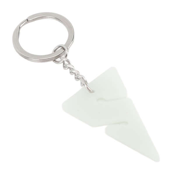 Blå lysende nøkkelring i harpiks, trekantet nøkkelanheng som lyser i mørket, nøkkelring for dykkerryggsekkdekorasjon
