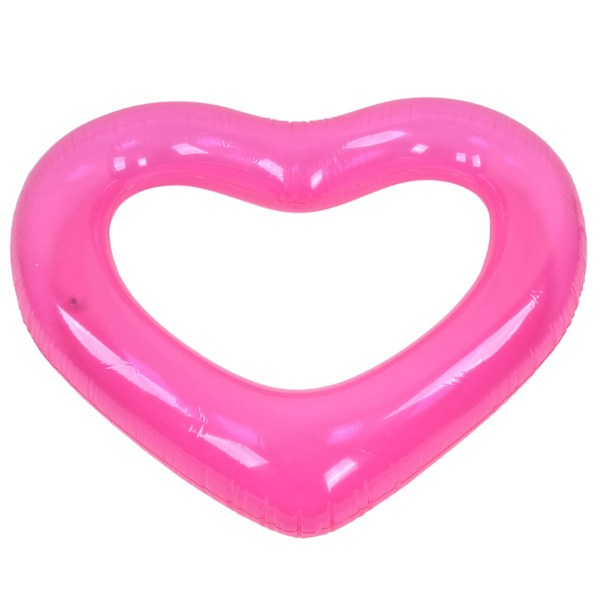 Hjerte Pool Float PVC-material Hudvennlig Lettvektsrosa Flytende Rør i Romantisk Stil for Sommeren