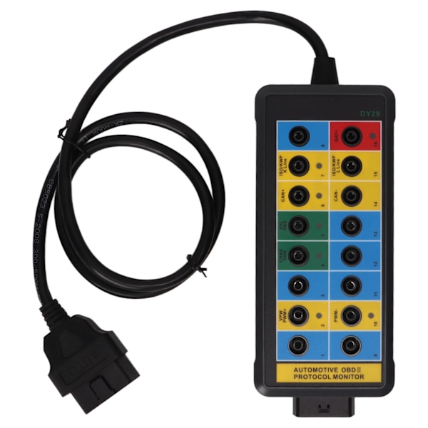 16 Pin OBDII Protocol Detector Snabb detektering Enkel åtkomst till övervakningssignaler OBD2 Breakout Box