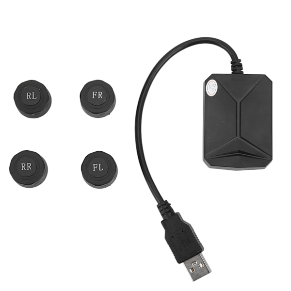Dæktryksovervågningssystem med trådløs 4 intern ekstern sensor til Android Navigation USB-interface Universal