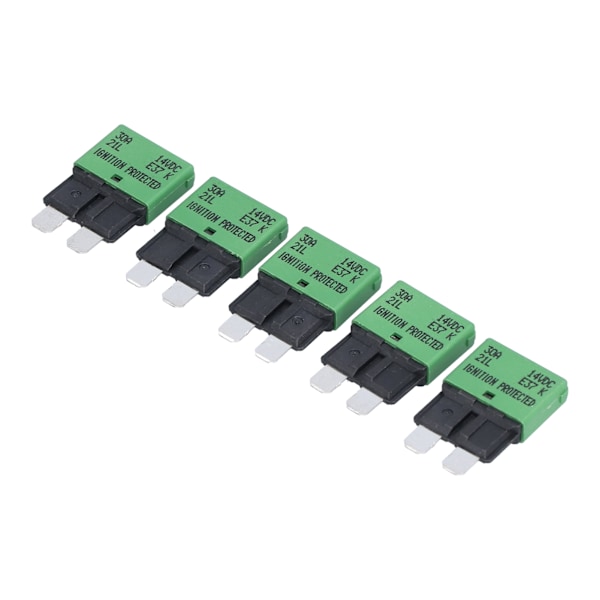 5 stk automatisk reset sikring 30A 14V DC ATC/ATO strømbryder til RV Caravan Marine Båd Stereo Forstærker