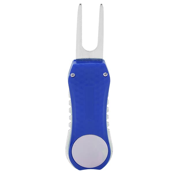 Golf Fork Golf Divot Reparation Spring Tool Pitchfork Cleaner Putting Green Fork Träningshjälpmedel Blå