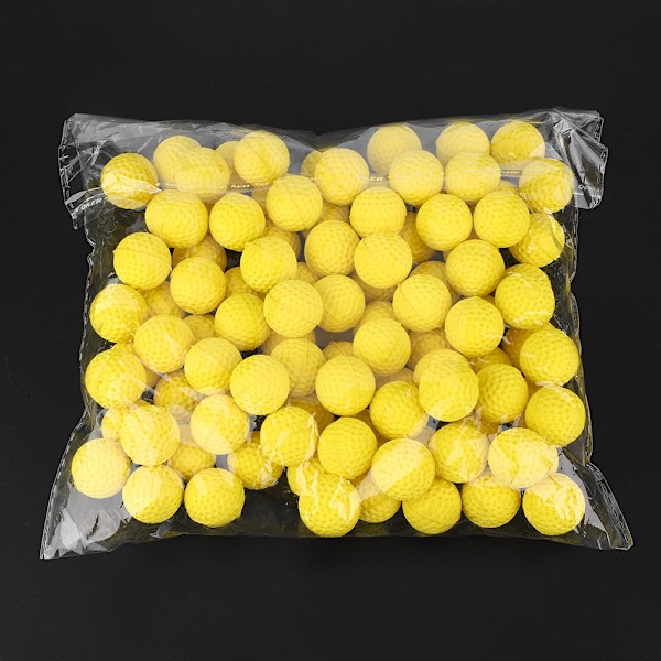 100 st/pack Universal EVA mjuk rund återfylld kula boll för rivaliserande leksakspistol (gul)