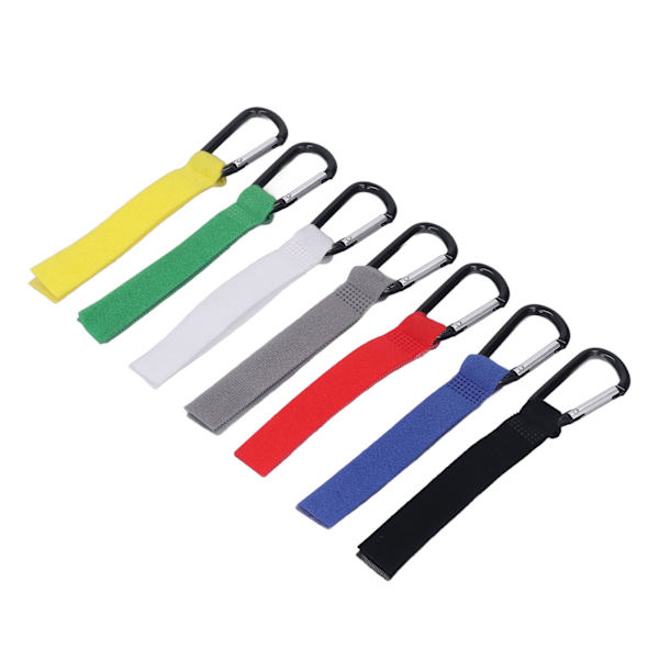 7pcs Stroller Hook Aluminum Alloy Hook and Loop Fastener Multipurpose Carabiner