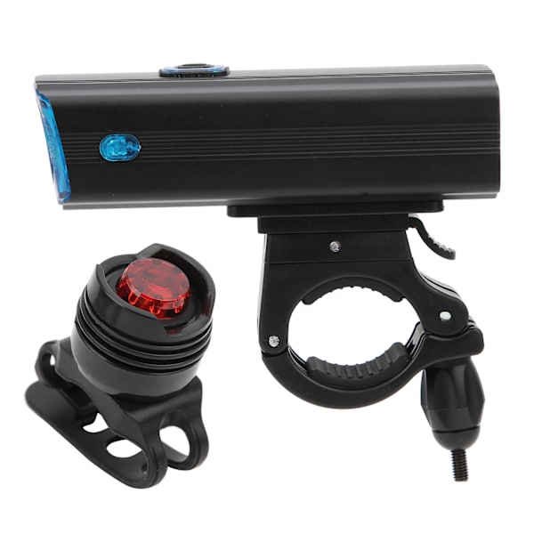 USB genopladelig cykellygte Cykelforlygte Natlygte med baglygte