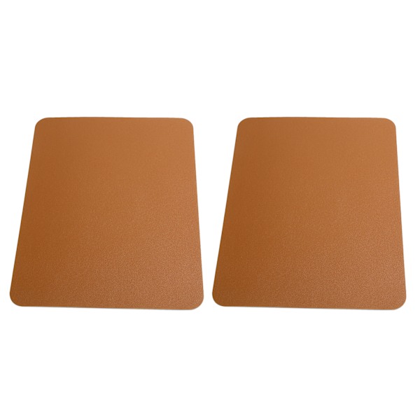 2 st Dubbelsidig Musmatta Enfärgad Vattentät PVC Läder Matta för Kontor Hem Dator PC (Brun Silver)