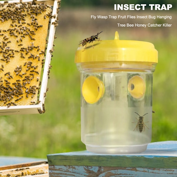 Getingfälla Hängande Geting Cather Getingdödare Återanvändbar bifälla fångare för getingar Bålgetingar Insekter Fruktflugfälla