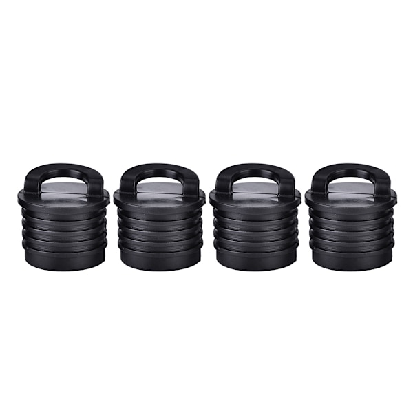4 stk Båd Kajak Kano Båd Scrupper Stop Propper Drænhul Plugs Tilbehør Sort
