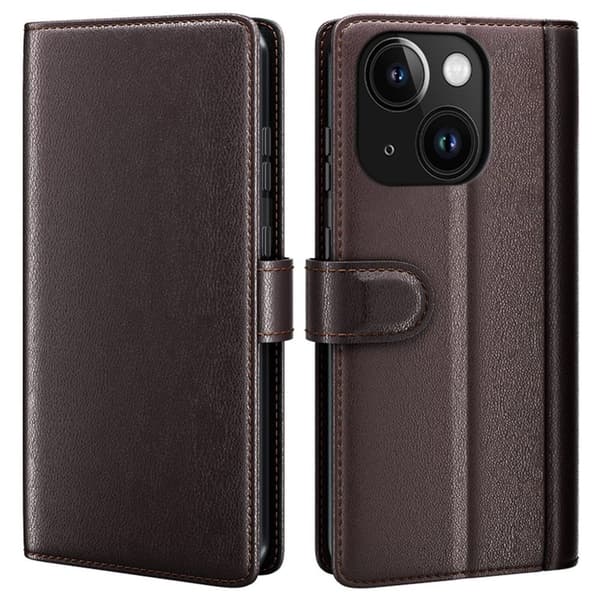 Kompatibel med iPhone 15 Plus\xa0Cover with Stand - Brown