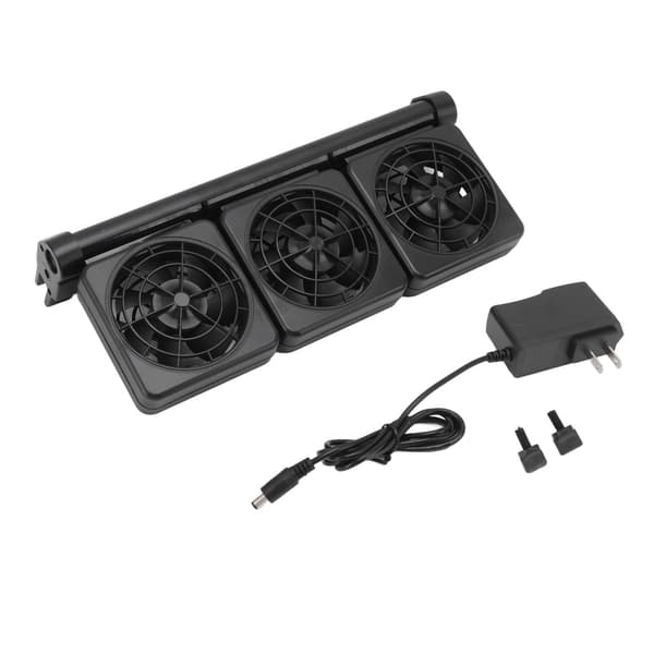 Akvariumkøler Køleventilator Justerbar Vindhastighed Mini Akvarium Køleventilator US Stik 100‑240V 3 Ventilatorer