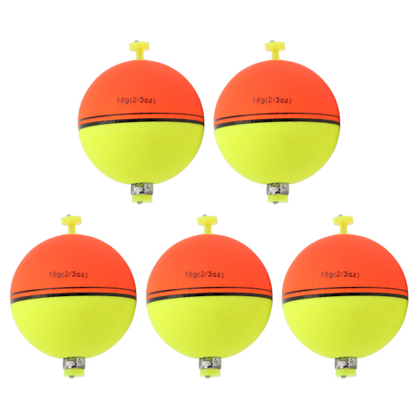 5 stk EVA Skum Fiskeflyte Fiskebobber Runde Flyte Fiske Driv for Ferskvann Saltvann 18g/0.63oz