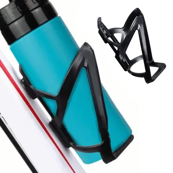 Cykel Vattenflaskhållare Svart PC Plast Elastisk Robust Mountain Bikes Vattenflaskhållare