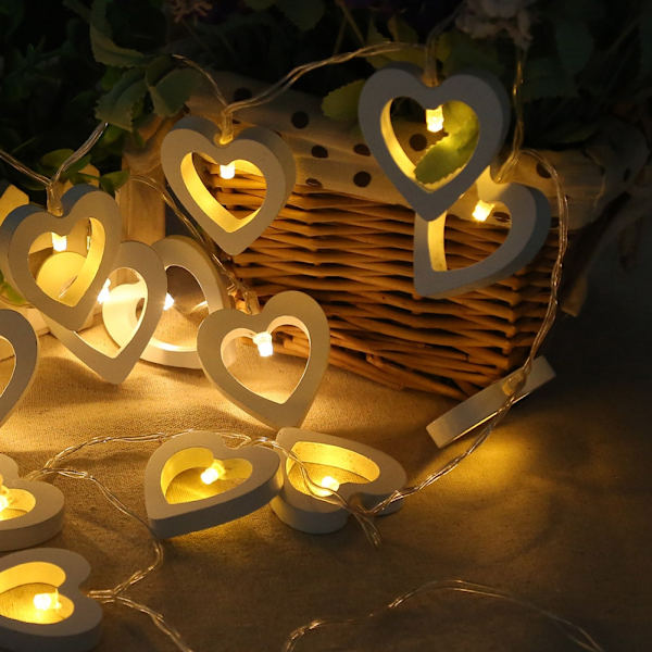 LED-hjärtformad batterilåda String Light Fairy Light Dekor för utomhus- och inomhusfestdekoration