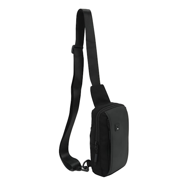 Brystveske Utendørsreise Sport Skulderrem Ryggsekk Messenger Bag for Menn Kvinner Svart