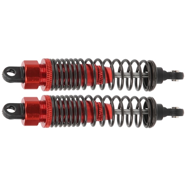 2st 100 mm RC metallstötdämpardämpare för TRAXXAS SLASH 2WD RC biluppgraderingsdelar Röd