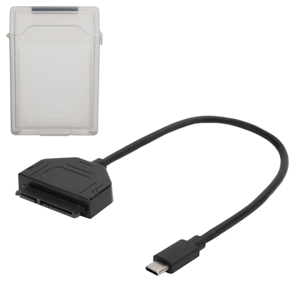 TypeC SATA -sovitin 2.5 tuuman USB 3.0 10G SSD HDD -kiintolevyn kaapelin suojakotelo (harmaa)