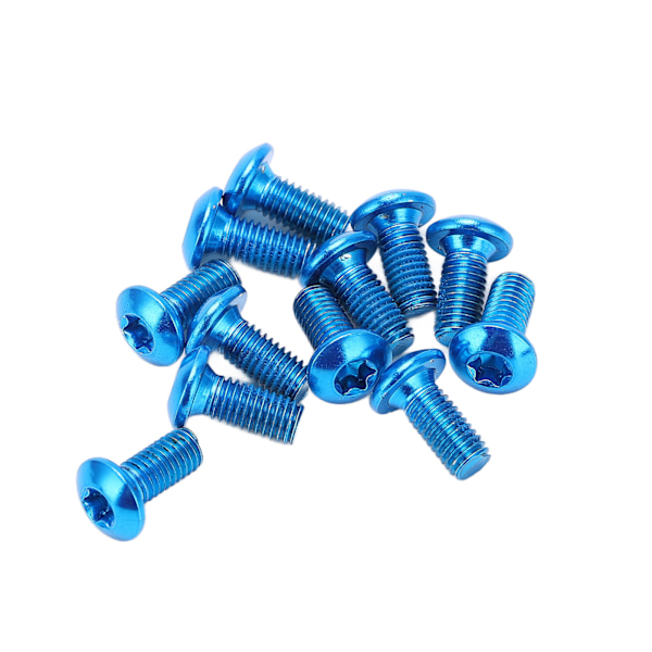 12 kpl M5x11,5 mm Pyörälevyjarrun Roottorin Pultit Ruuvi Seoslevyroottorin Ruuvit Maastopyörälle Sininen, 12 kpl/setti