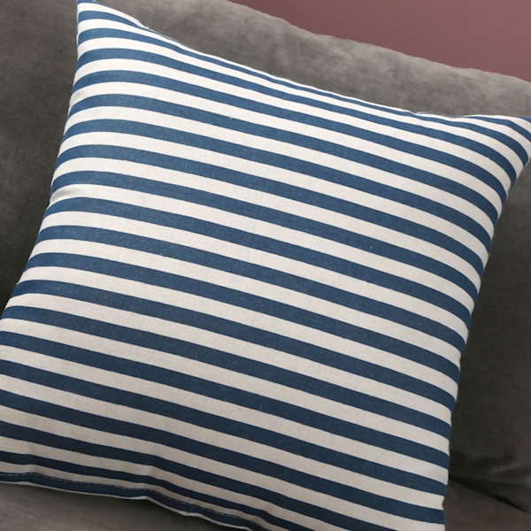 Hjem Pudebetræk Sofa Pude Tilbehør Linned Nordisk Stil Daglig Brug Hjemtekstiler Blå Striber 45x45