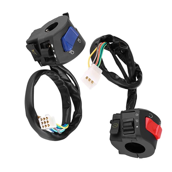1 Pair Motorcycle 7/8 inch Left and Right Handlebar Mounting Switch with Horn and Ignition Control