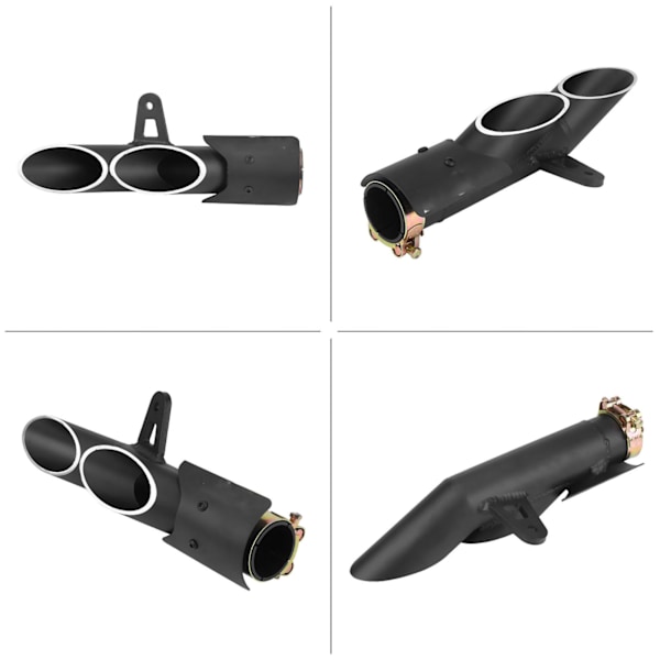 Motorcykel Dobbelt Udgang Udstødningsrør Lyddæmper Tailpipe Tip Passer til YZFR6 Passer til Suzuki GSXR