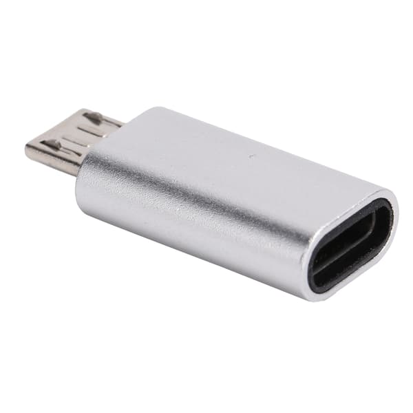 Typ-C till Micro USB Adapter Converter för mobiltelefonladdning (silver)