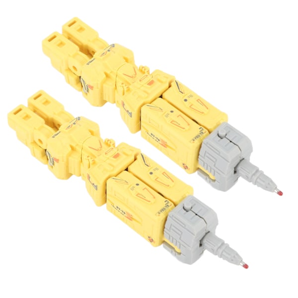 2 stk. Transformerende Robotpen Deformation Robotpen Blyant Demonterbar Student Study Stationery Gul