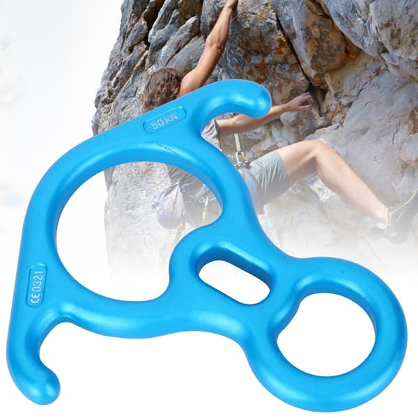 50KN Härkäntsarinki Karabiini Kiipeilylaskeutuja Ulkokiipeilyyn RescueBlue