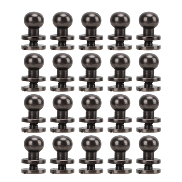 20 set Mässingsnitar Rostskydd Rundhuvud Skruvar DIY Tillbehör för Handväskor Skor 8x7mm