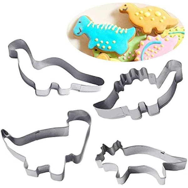 Kitchen Craft Dinosaur-leivänmuottisetti, 4 kpl