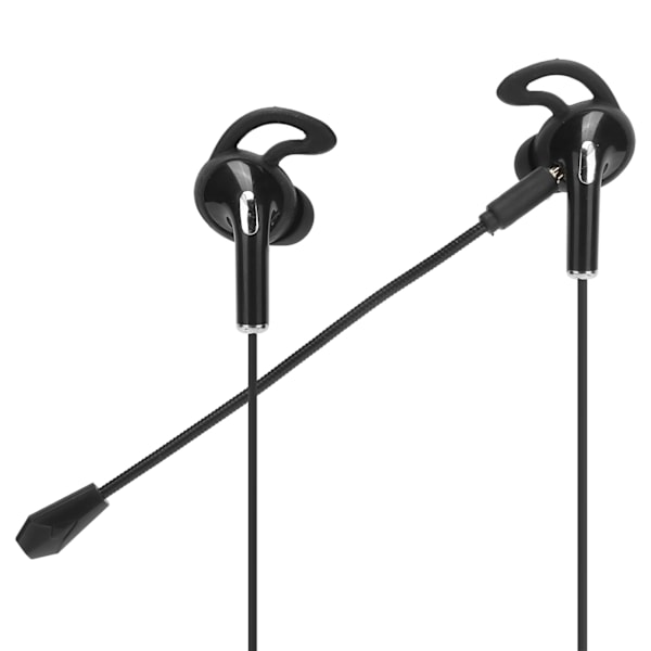 Wire-Control Game Headset 3,5 mm gränssnitt Esports hörlurar Dubbel mikrofon Pluggbar