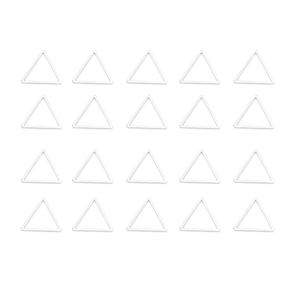20st geometriskt ihåligt hänge DIY Craft Smycken Tillbehör för tillverkning av tillbehör (15 mm trianglar)