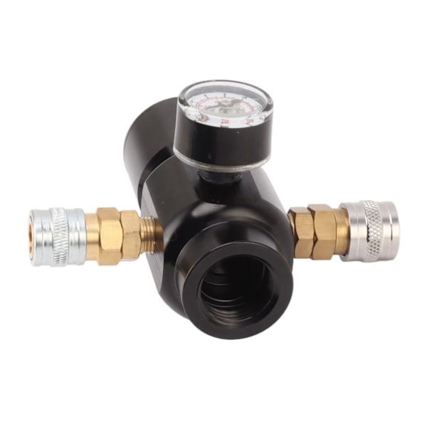 CO2-miniregulator Aluminiumlegering Messing Rustfritt stål 8 mm Dobbel hunnadapter CO2-tanktrykkregulator