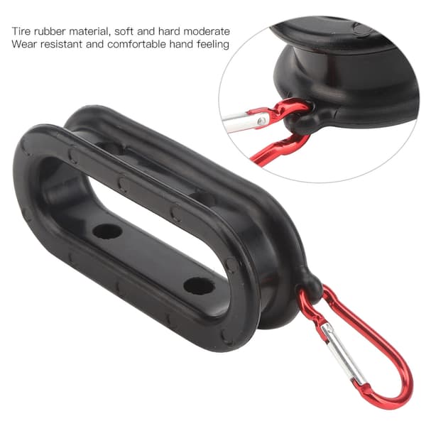 Rubber/Aluminum Alloy Black Red Button Bottom Hanging Fishing Cable Puller Tool Accessory