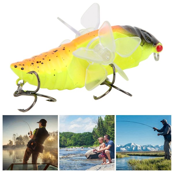 Topp Vatten ABS Plast Hård Konstgjord Simulering Rotation Traktor Fiskebete Lure Tackle Tillbehör Y238-3